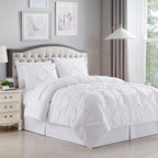 Ensemble de draps et couettes plissés 8 pièces