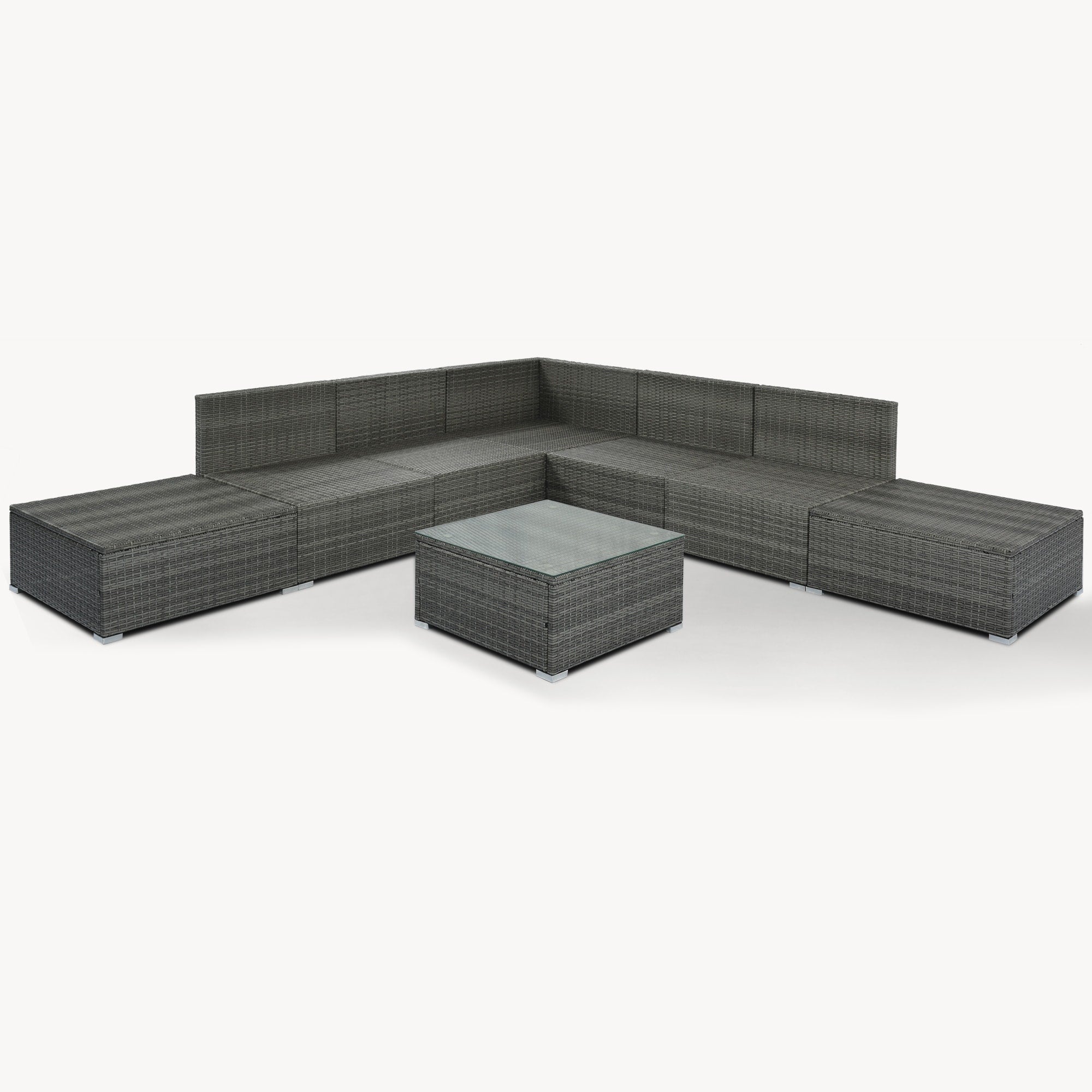 Ensembles de meubles de patio extérieur 8 pièces