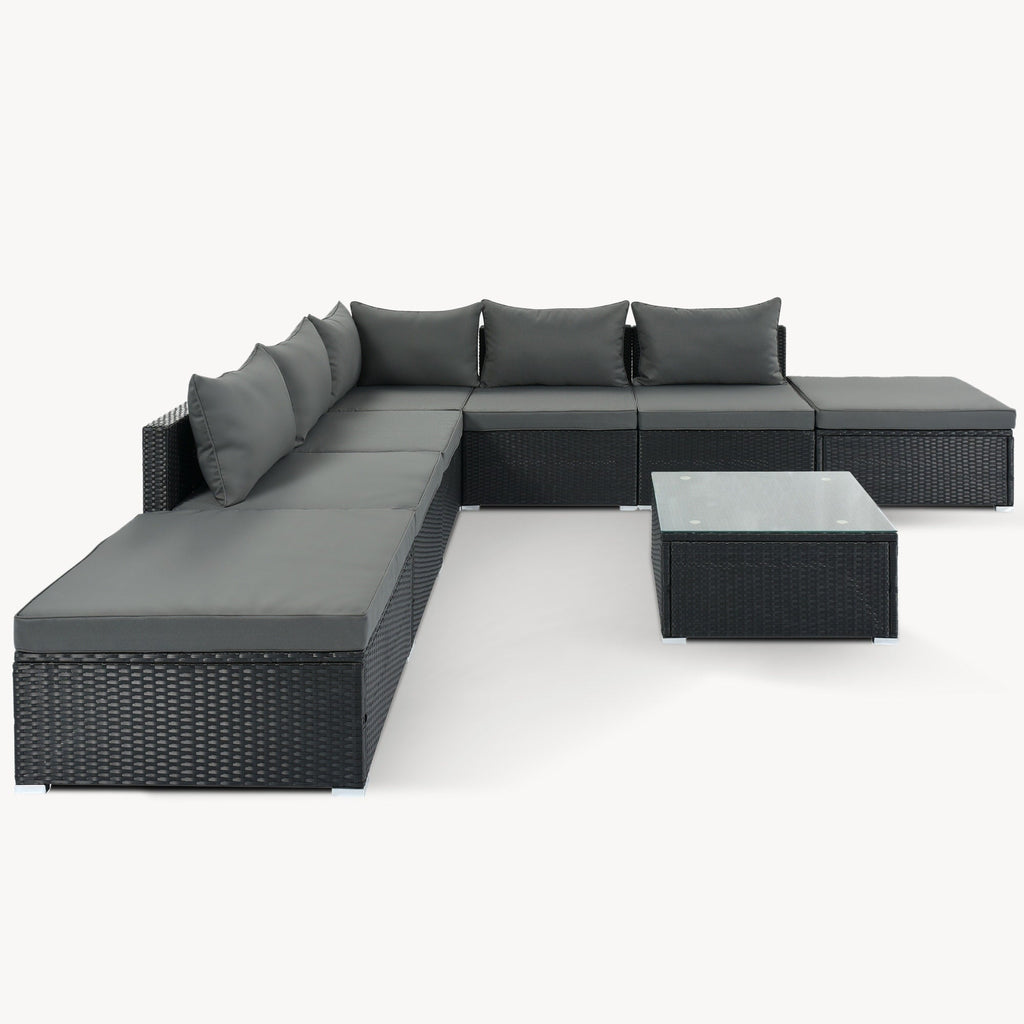 Ensembles de meubles de patio extérieur 8 pièces