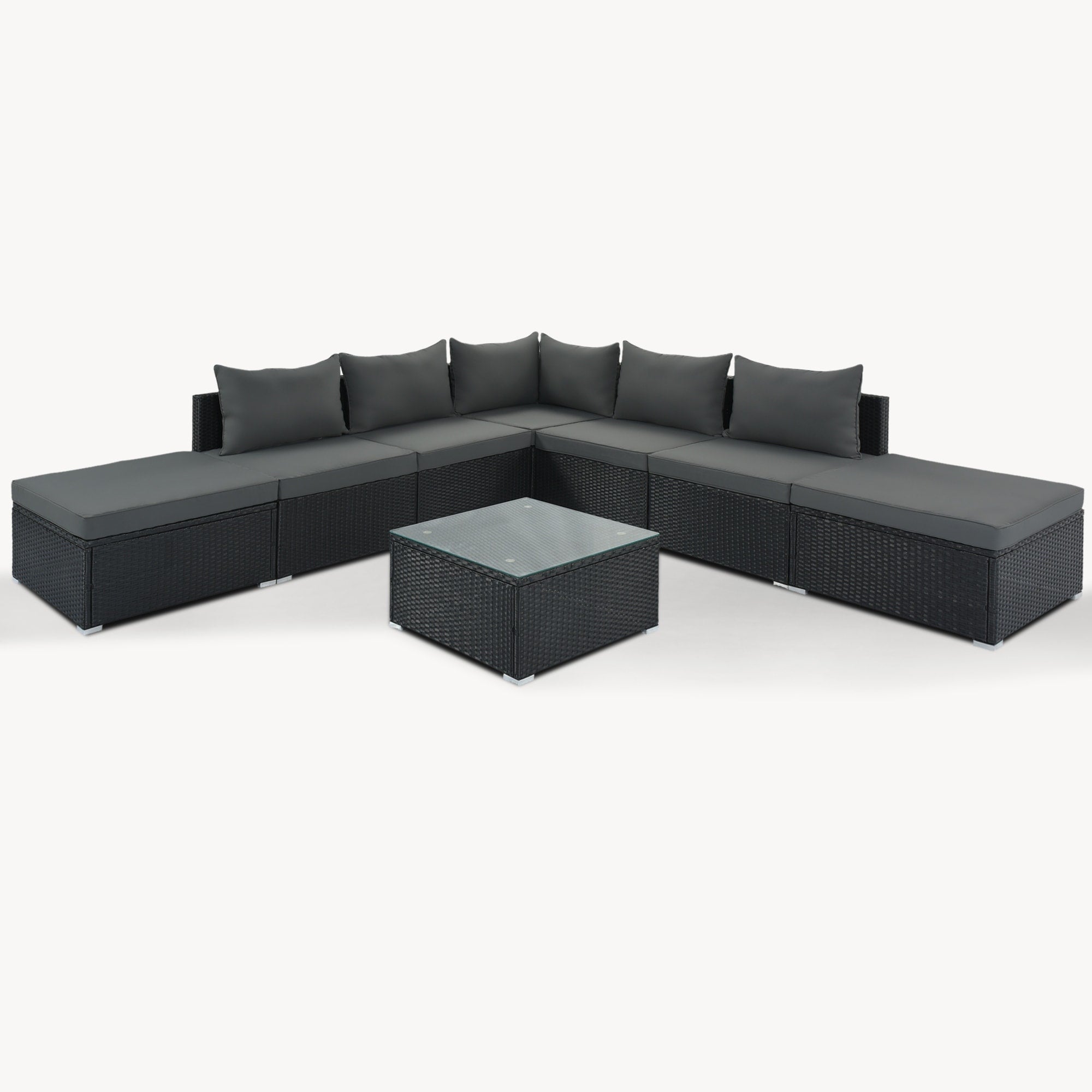 Ensembles de meubles de patio extérieur 8 pièces