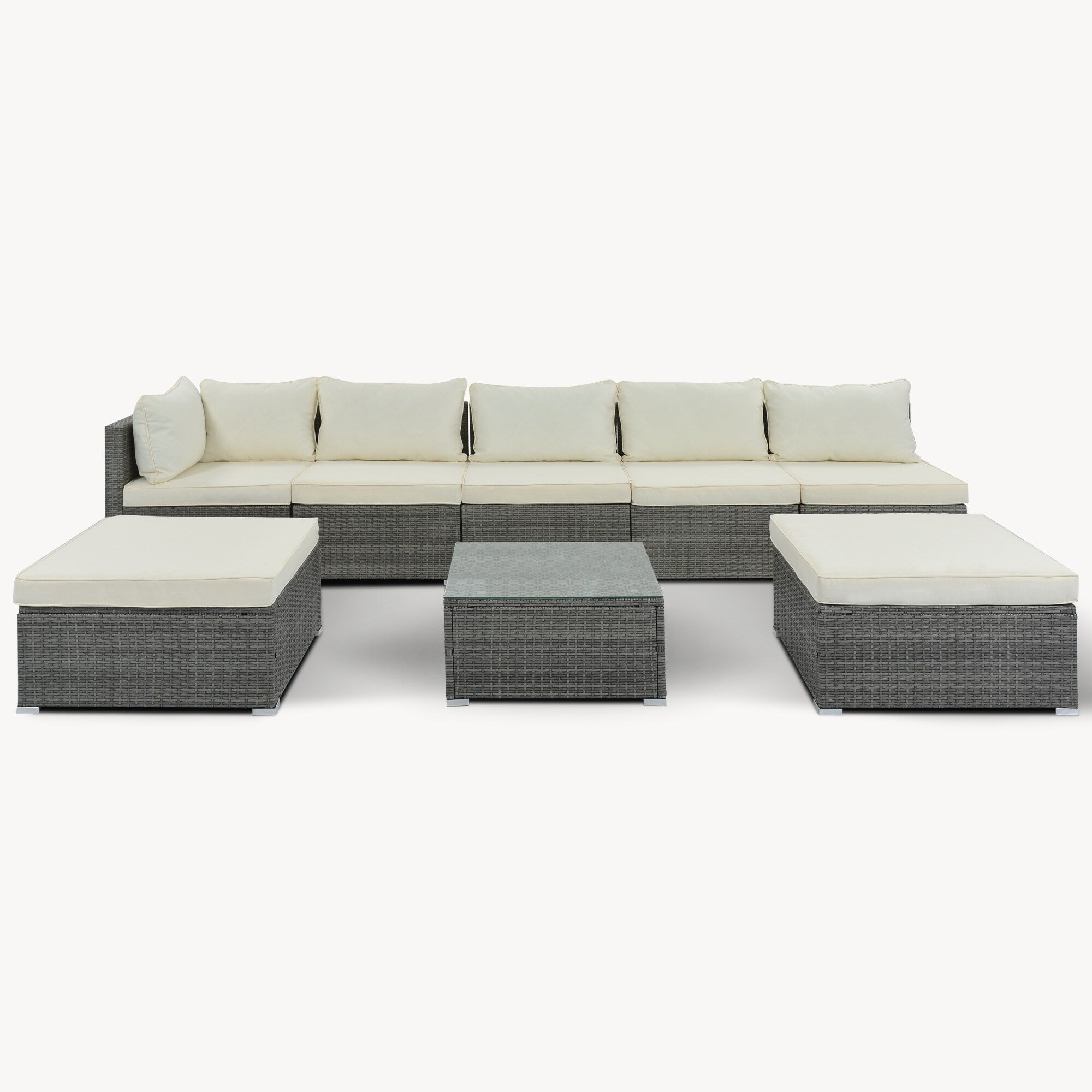 Ensembles de meubles de patio extérieur 8 pièces