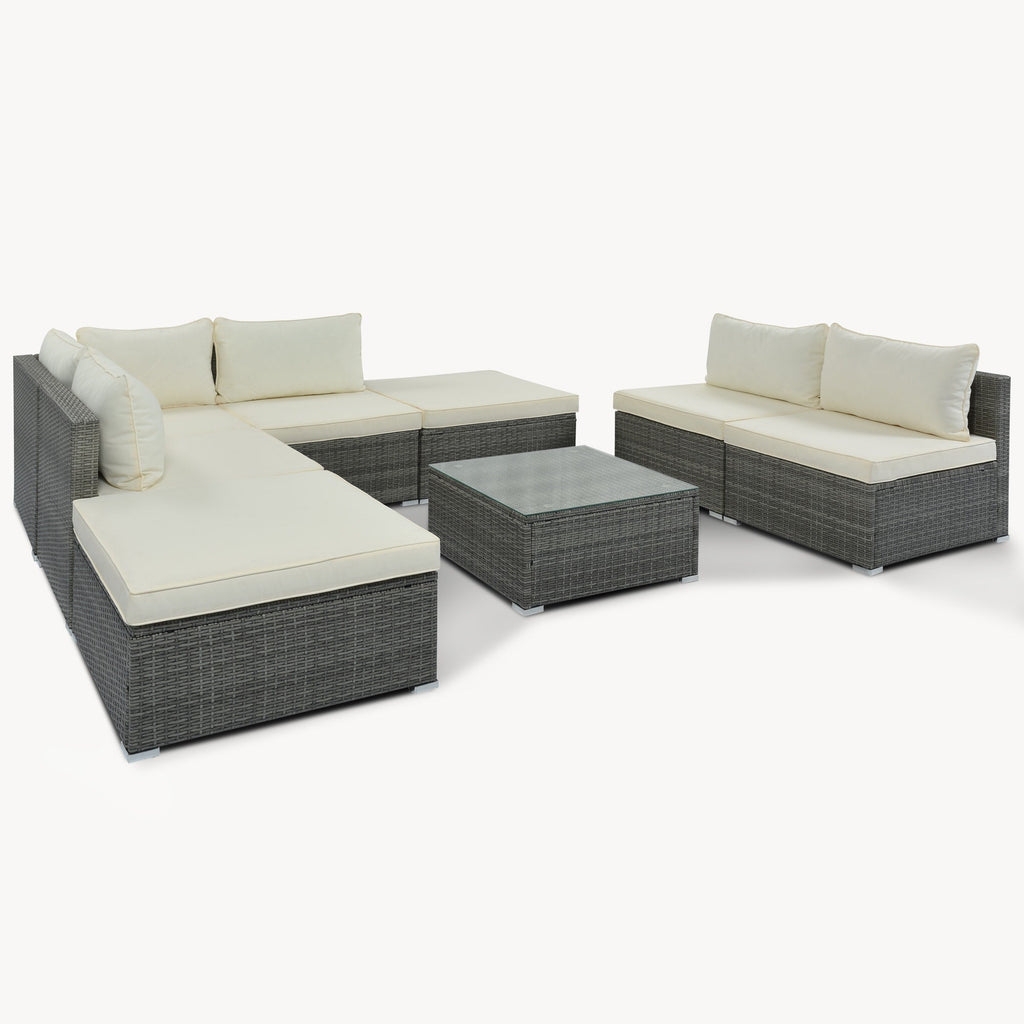 Ensembles de meubles de patio extérieur 8 pièces