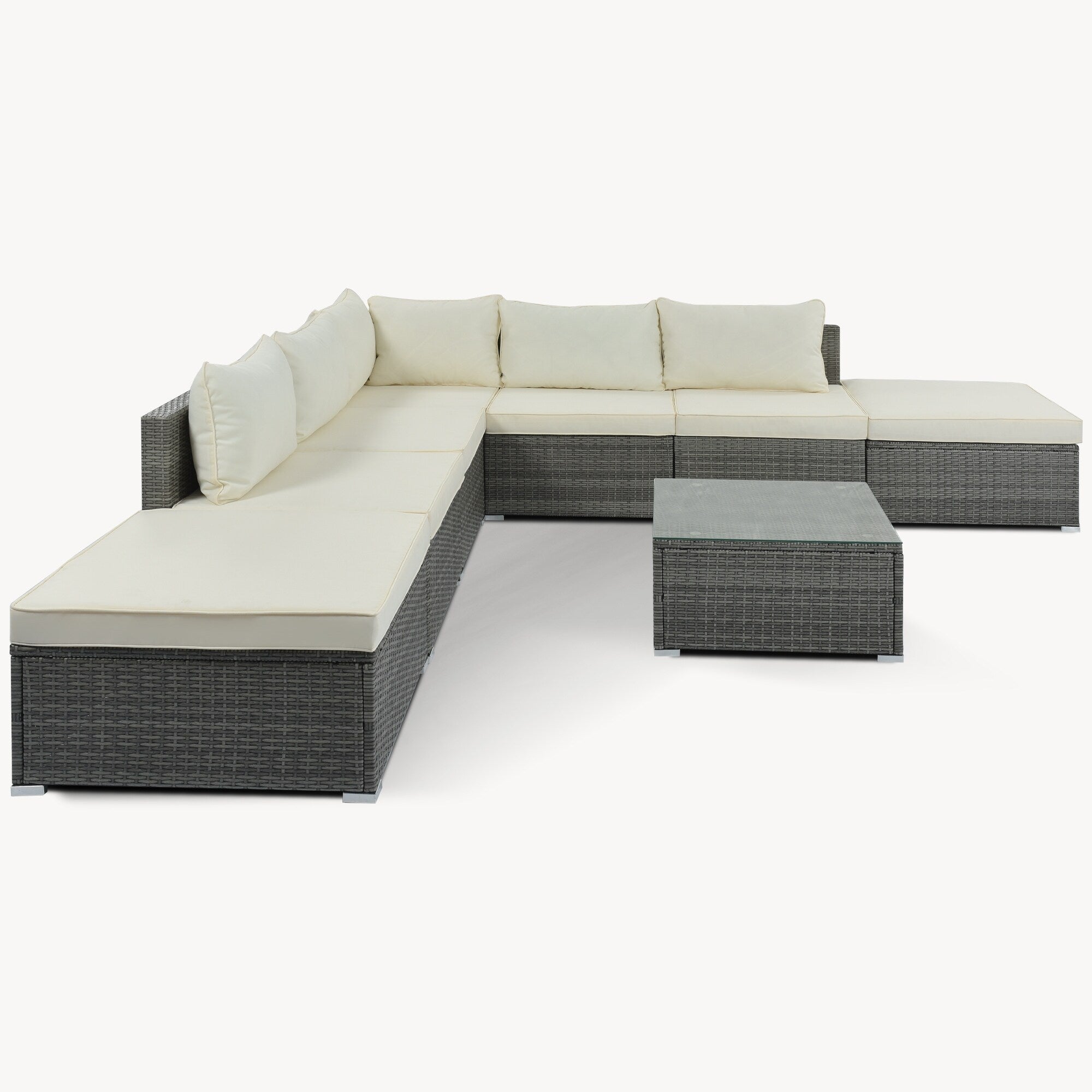 Ensembles de meubles de patio extérieur 8 pièces