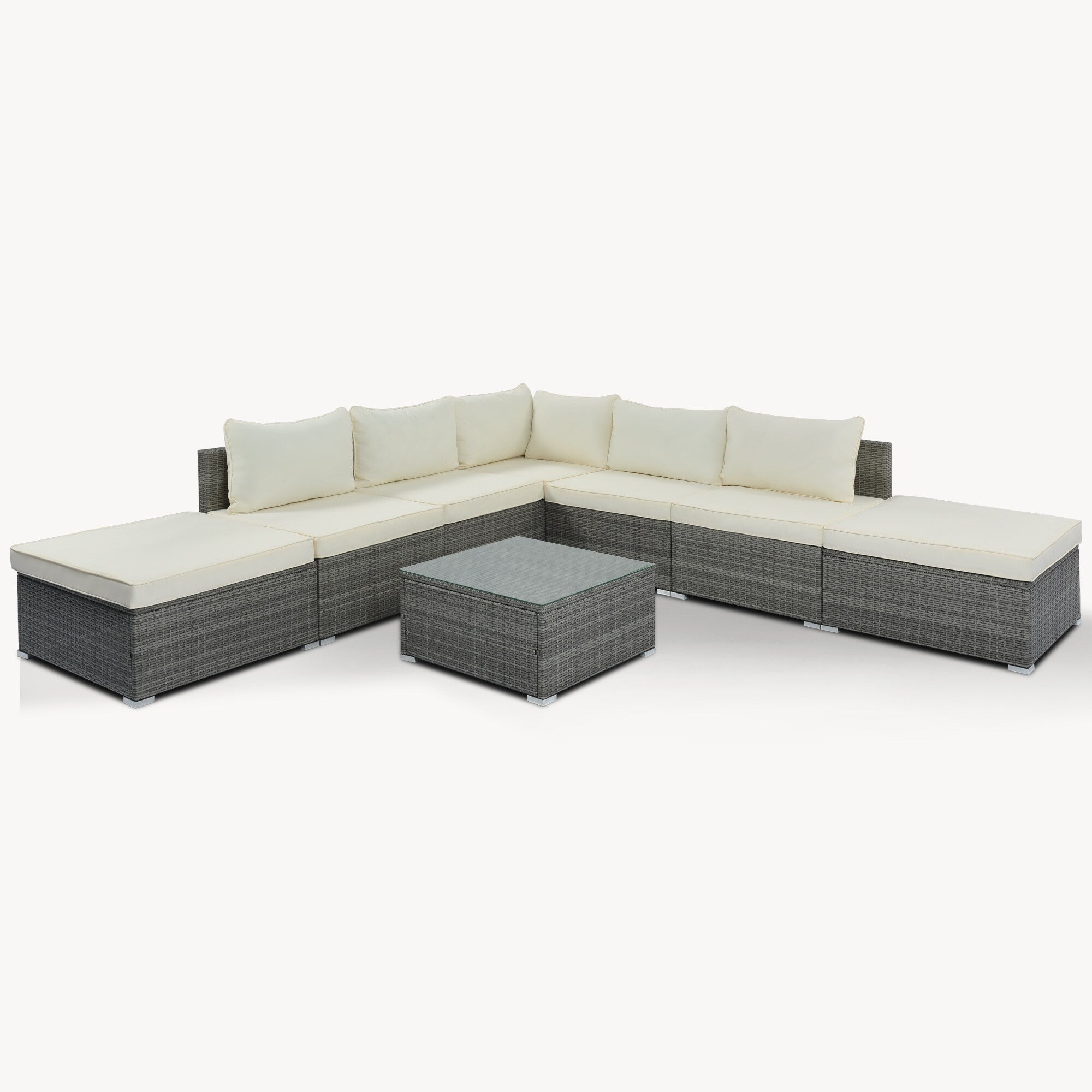 Ensembles de meubles de patio extérieur 8 pièces