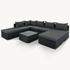 Ensembles de meubles de patio extérieur 8 pièces