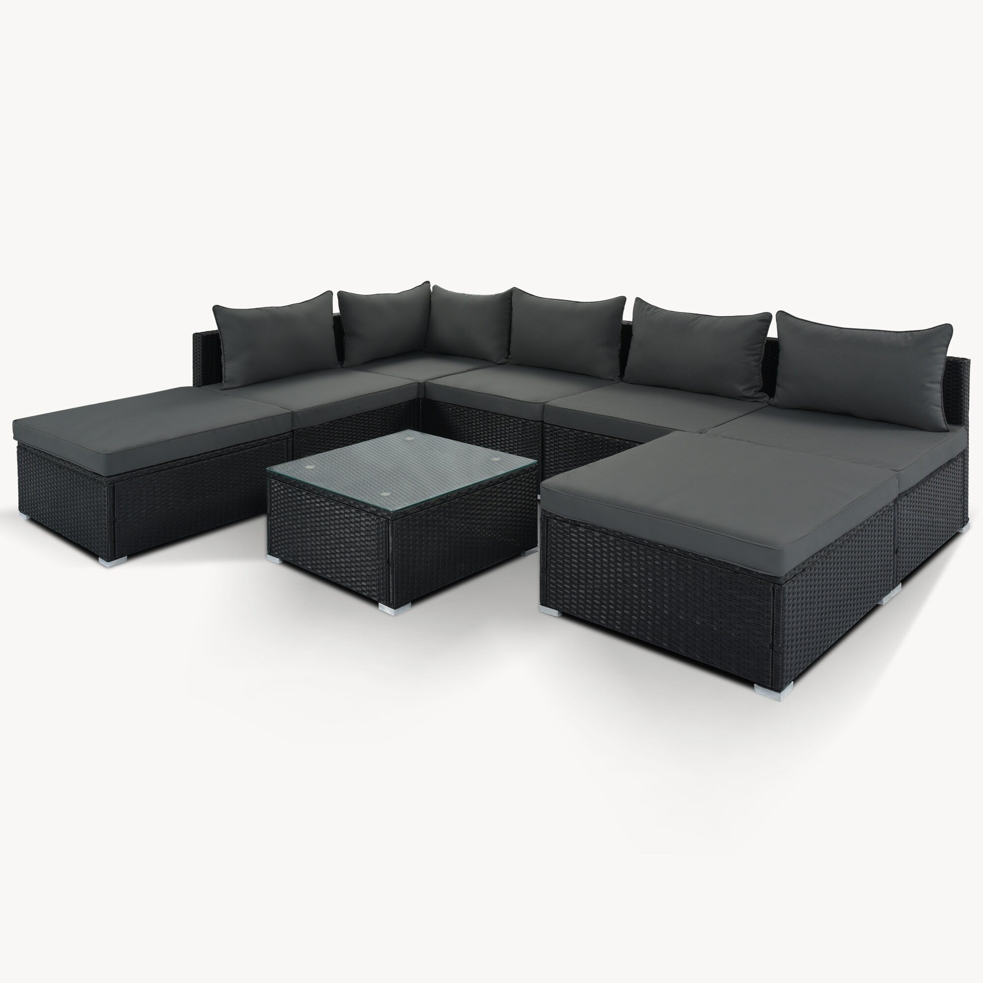 Ensembles de meubles de patio extérieur 8 pièces