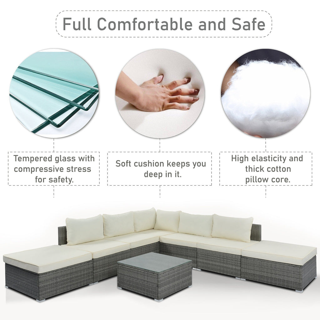 Ensembles de meubles de patio extérieur 8 pièces