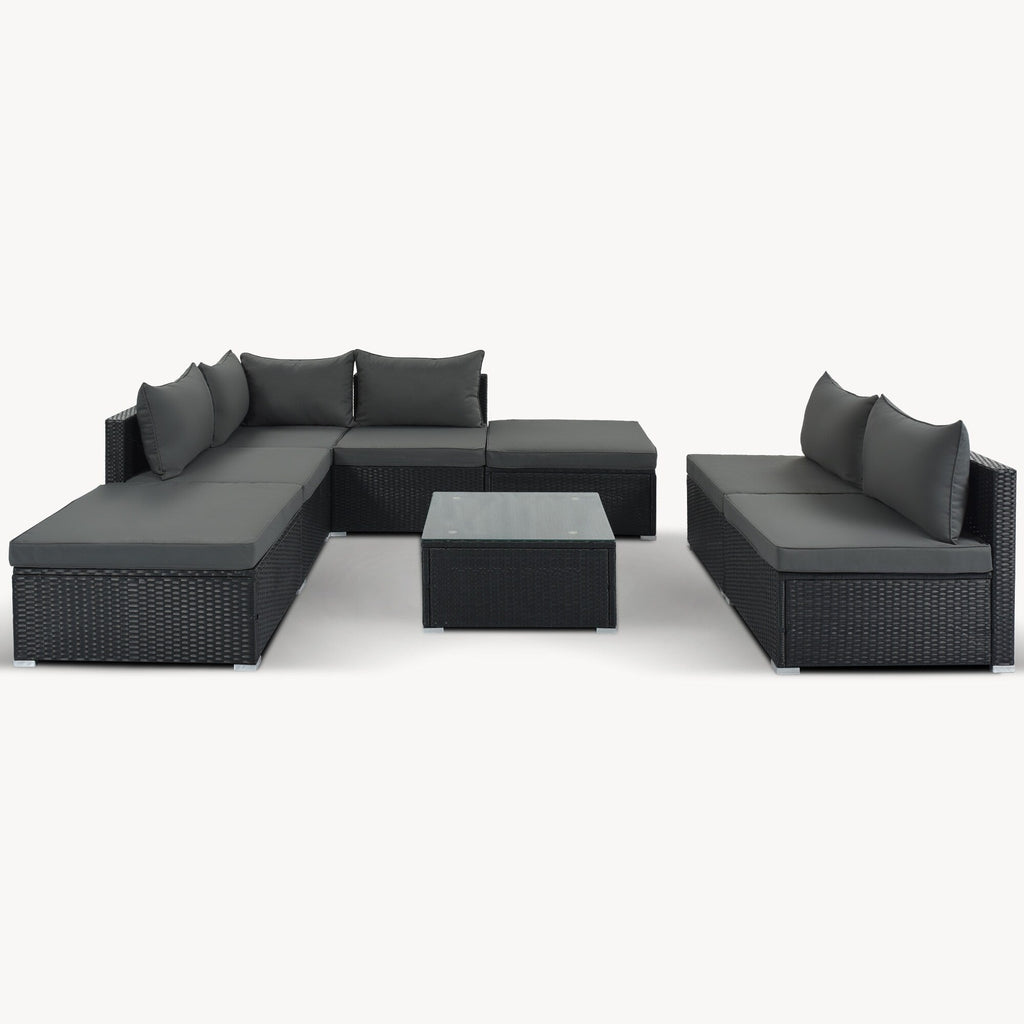 Ensembles de meubles de patio extérieur 8 pièces