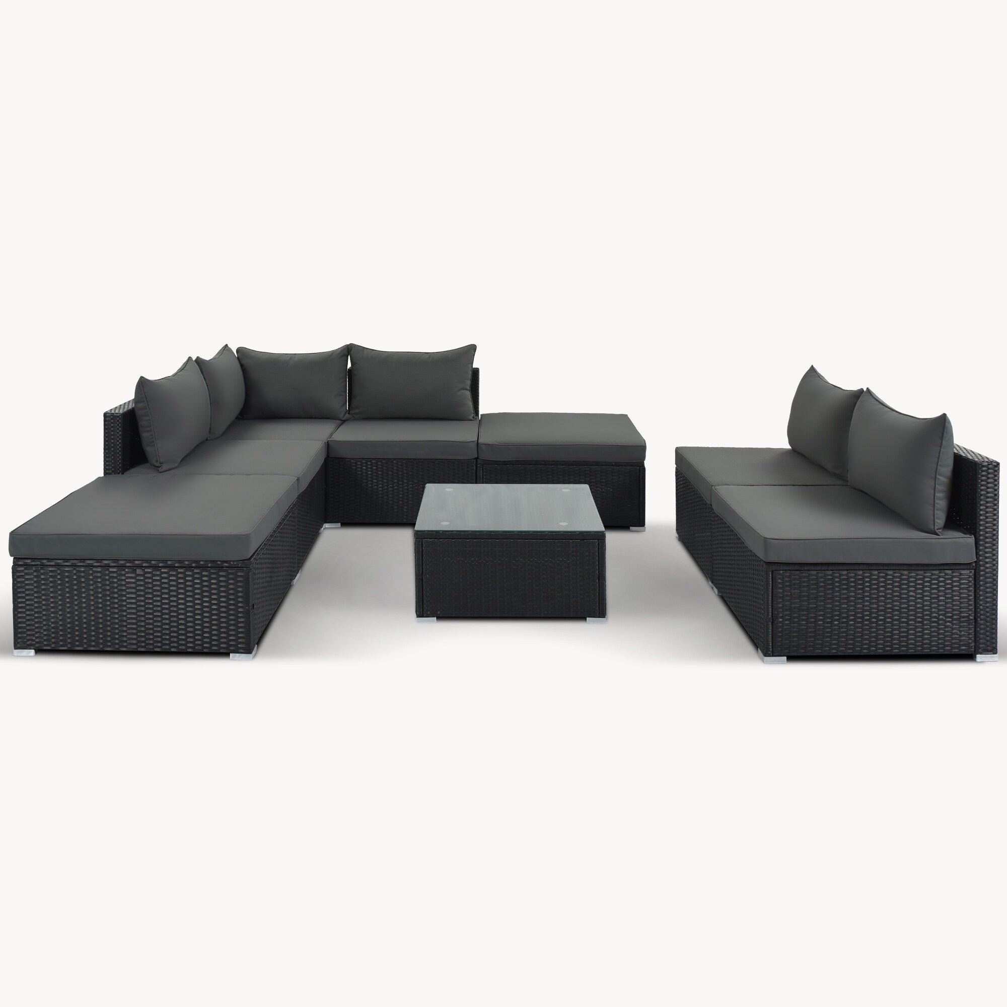 Ensembles de meubles de patio extérieur 8 pièces