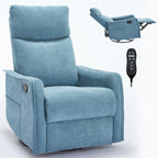 Fauteuil inclinable manuel à 8 points de massage, fauteuil à bascule pivotant en tissu, fauteuil simple avec bascule et chauffage lombaire