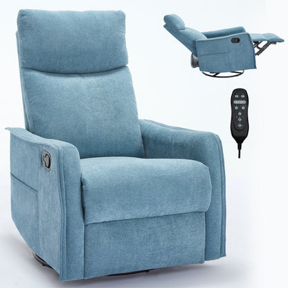 Fauteuil inclinable manuel à 8 points de massage, fauteuil à bascule pivotant en tissu, fauteuil simple avec bascule et chauffage lombaire