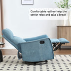 Fauteuil inclinable manuel à 8 points de massage, fauteuil à bascule pivotant en tissu, fauteuil simple avec bascule et chauffage lombaire