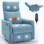 Fauteuil inclinable manuel à 8 points de massage, fauteuil à bascule pivotant en tissu, fauteuil simple avec bascule et chauffage lombaire