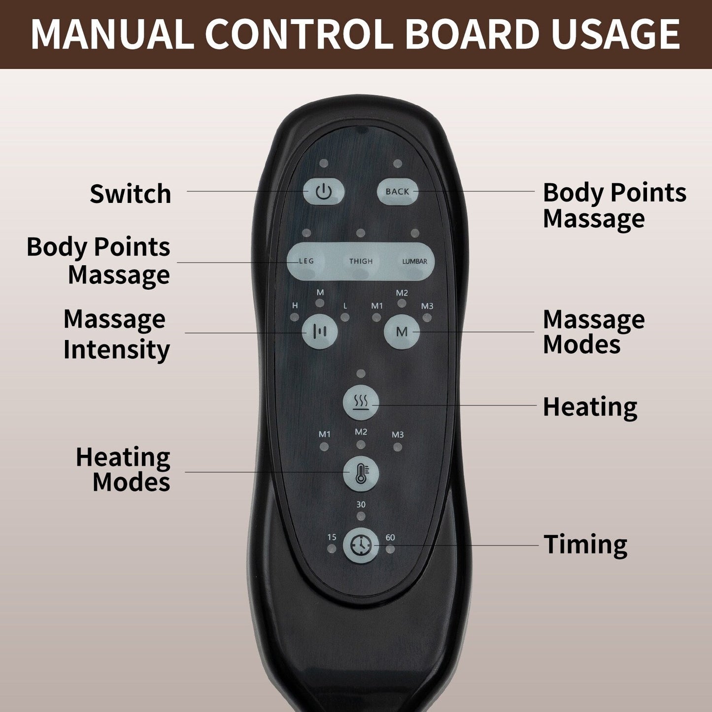 Fauteuil inclinable à vibrations 8 points, massage électrique, mécanisme de mouvement robuste avec chauffage lombaire, deux ports USB et porte-gobelets