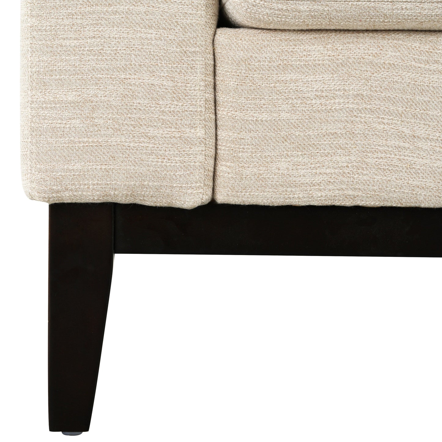 Canapé 3 places en polyester 80,5 pouces, finitions en bois massif – Confort haut de gamme pour le salon ou le bureau