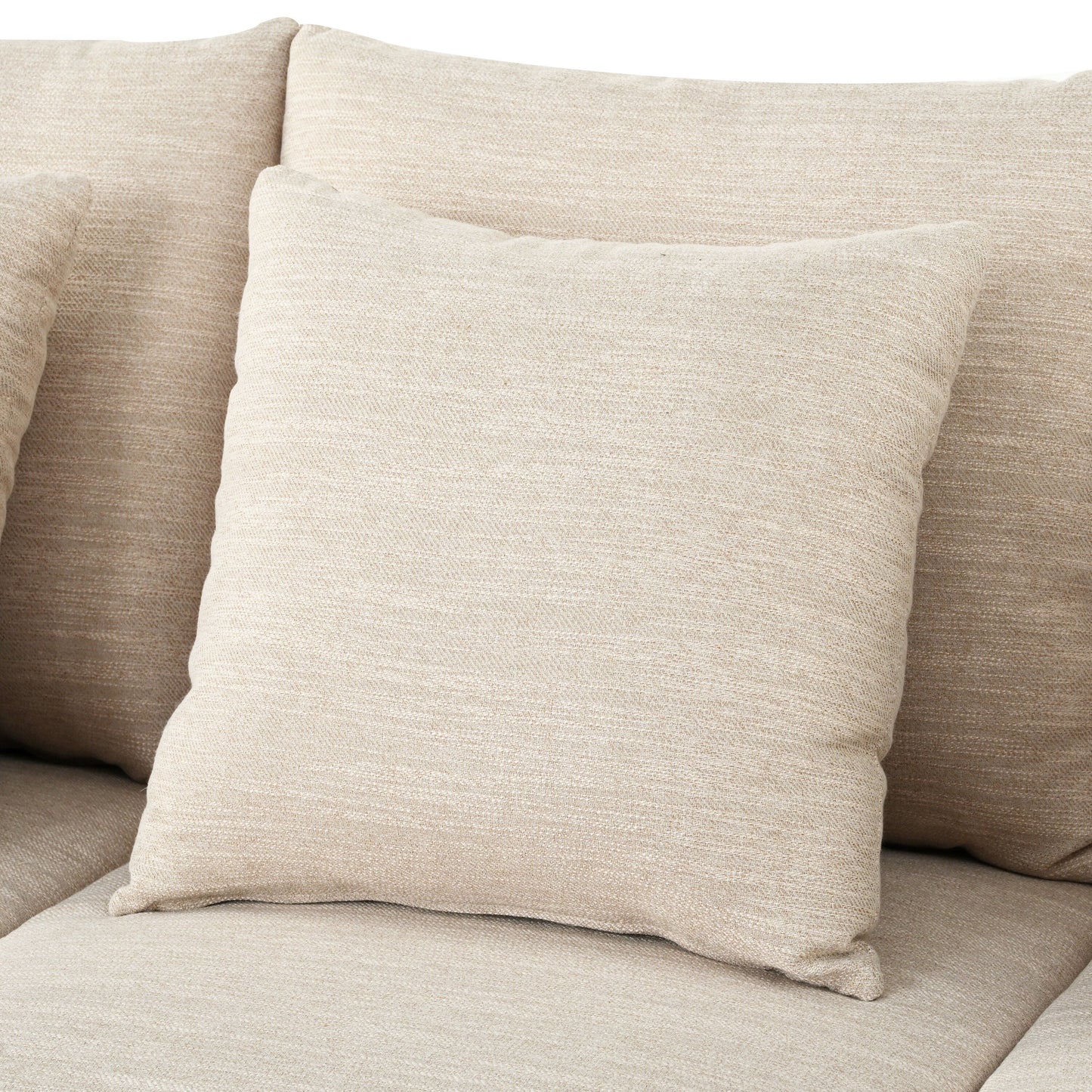 Canapé 3 places en polyester 80,5 pouces, finitions en bois massif – Confort haut de gamme pour le salon ou le bureau