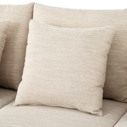 Canapé 3 places en polyester 80,5 pouces, finitions en bois massif – Confort haut de gamme pour le salon ou le bureau