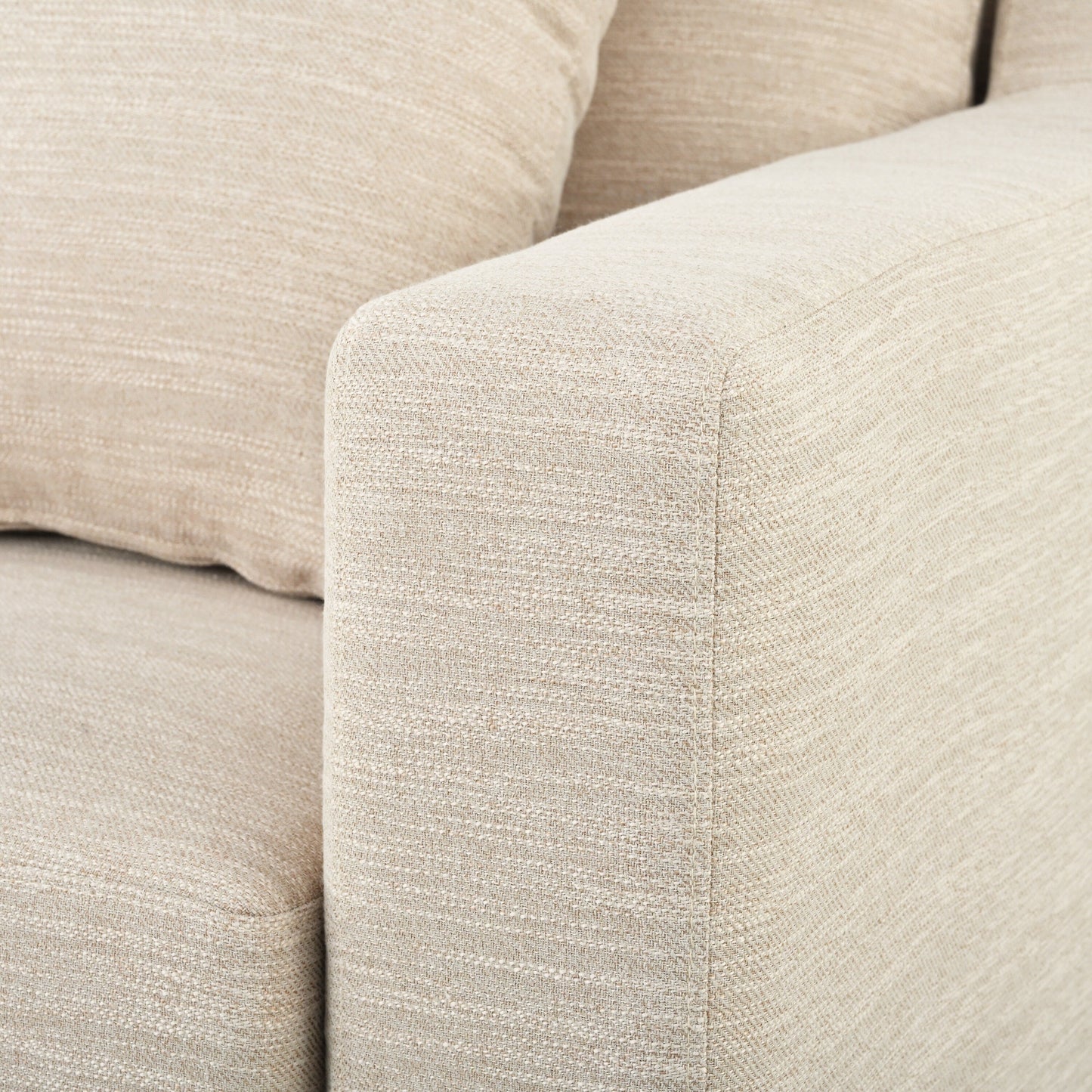 Canapé 3 places en polyester 80,5 pouces, finitions en bois massif – Confort haut de gamme pour le salon ou le bureau
