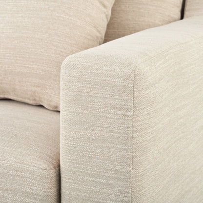Canapé 3 places en polyester 80,5 pouces, finitions en bois massif – Confort haut de gamme pour le salon ou le bureau