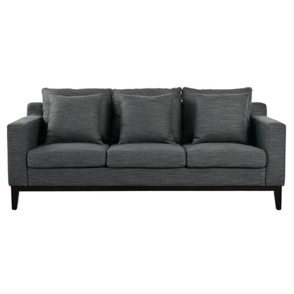 Canapé 3 places en polyester 80,5 pouces, finitions en bois massif – Confort haut de gamme pour le salon ou le bureau