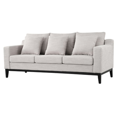Canapé 3 places en polyester 80,5 pouces, finitions en bois massif – Confort haut de gamme pour le salon ou le bureau