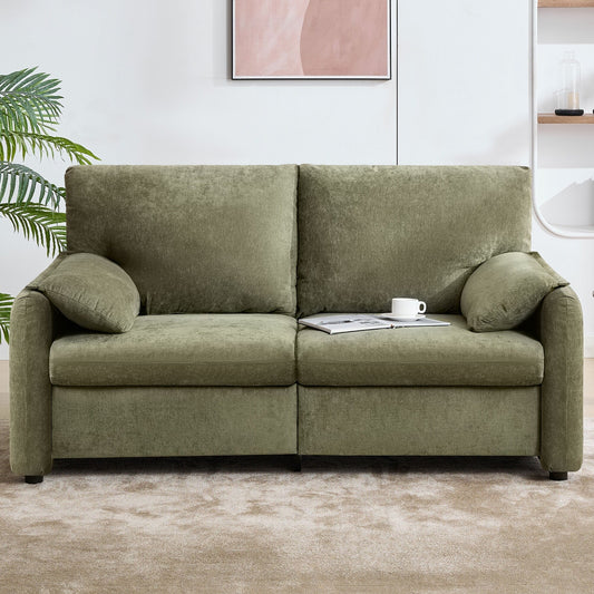 Canapés en duvet de 800 lb, canapé minimaliste de 60 pouces, avec plusieurs couleurs dans le salon et la chambre