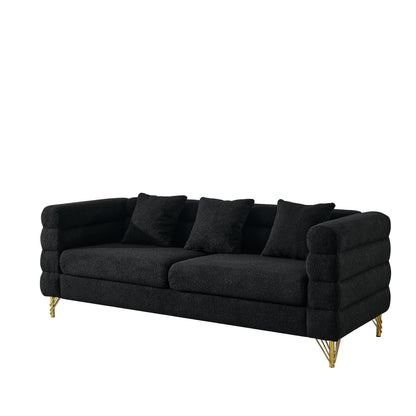 Canapé sectionnel 3 places surdimensionné de 81 pouces, canapé sectionnel en tissu confortable pour salon - Canapé sectionnel à assise profonde, assise moelleuse