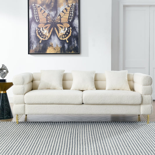Canapé sectionnel 3 places surdimensionné de 81 pouces, canapé sectionnel en tissu confortable pour salon - Canapé sectionnel à assise profonde, assise moelleuse