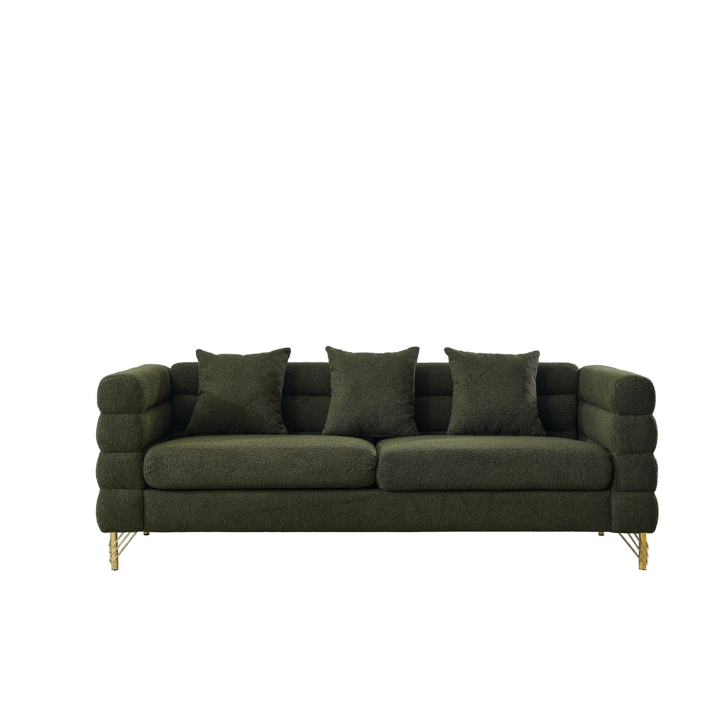 Canapé sectionnel 3 places surdimensionné de 81 pouces, canapé sectionnel en tissu confortable pour salon - Canapé sectionnel à assise profonde, assise moelleuse