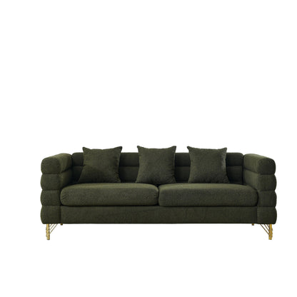 Canapé sectionnel 3 places surdimensionné de 81 pouces, canapé sectionnel en tissu confortable pour salon - Canapé sectionnel à assise profonde, assise moelleuse