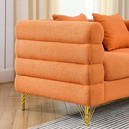 Canapé sectionnel 3 places surdimensionné de 81 pouces, canapé sectionnel en tissu confortable pour salon - Canapé sectionnel à assise profonde, assise moelleuse