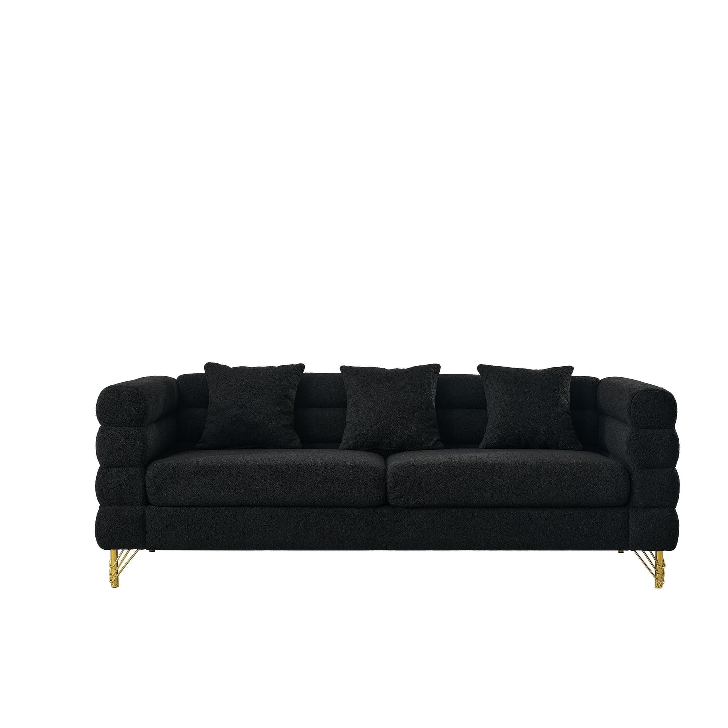 Canapé sectionnel 3 places surdimensionné de 81 pouces, canapé sectionnel en tissu confortable pour salon - Canapé sectionnel à assise profonde, assise moelleuse