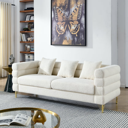 Canapé sectionnel 3 places surdimensionné de 81 pouces, canapé sectionnel en tissu confortable pour salon - Canapé sectionnel à assise profonde, assise moelleuse
