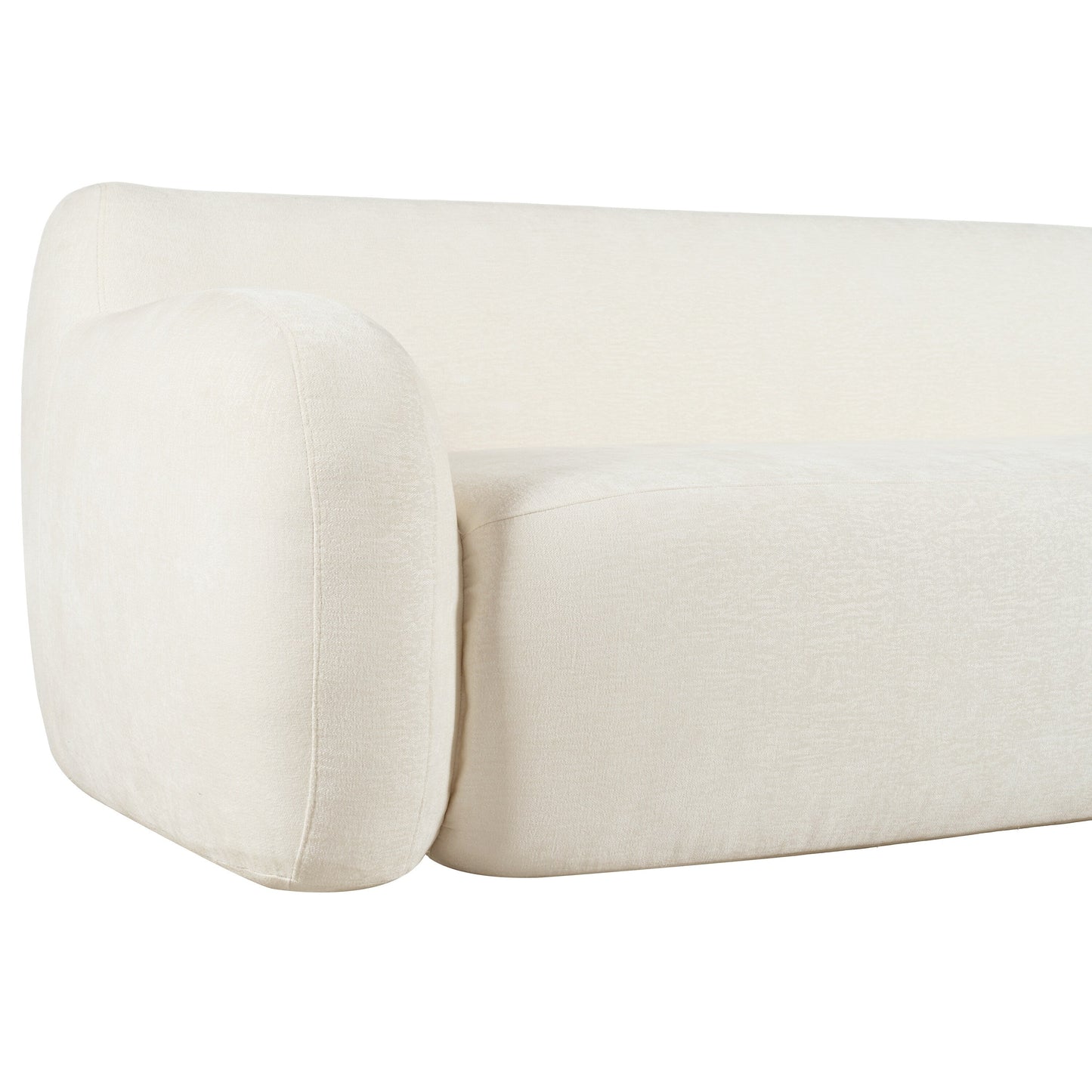 Canapé 3 places minimaliste à compression 81,5 avec larges assises et rembourrage en mousse haute densité pour salons