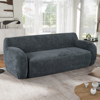 Canapé 3 places minimaliste à compression 81,5 avec larges assises et rembourrage en mousse haute densité pour salons