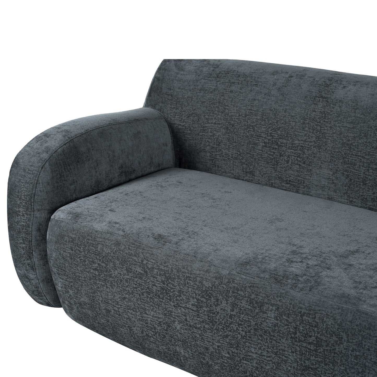 Canapé 3 places minimaliste à compression 81,5 avec larges assises et rembourrage en mousse haute densité pour salons