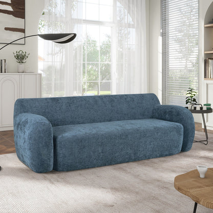 Canapé 3 places minimaliste à compression 81,5 avec larges assises et rembourrage en mousse haute densité pour salons