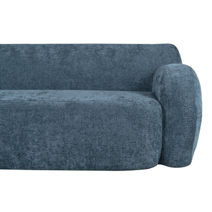 Canapé 3 places incurvé en polyester 81,5 avec accoudoirs ergonomiques, mousse haute densité et aucun assemblage requis