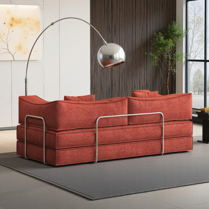 Canapé modulaire convertible en chenille de 82 pouces pour le salon