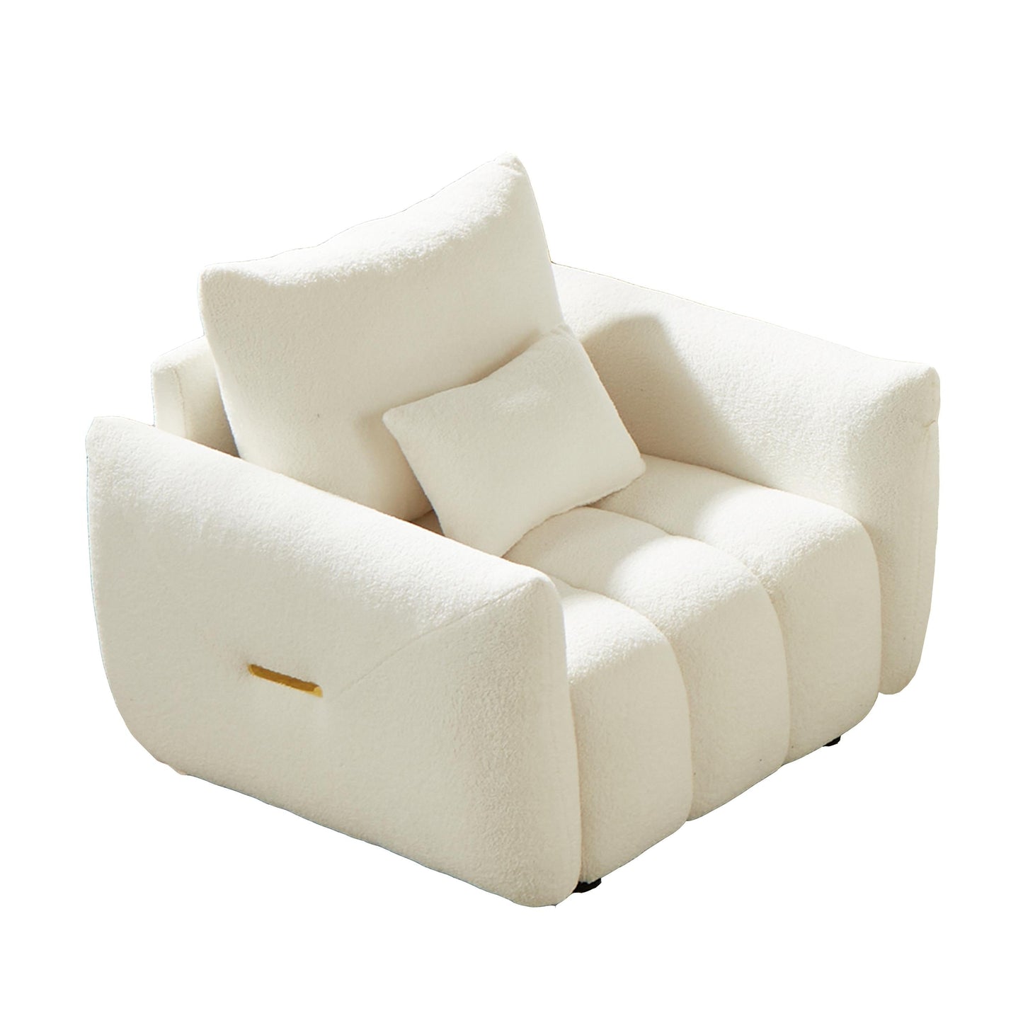Canapé 3 places en tissu de 82 pouces avec coussins de dossier moelleux, cadre en bois massif et coussins en mousse confortables