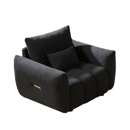 Canapé 3 places en tissu de 82 pouces avec coussins de dossier moelleux, cadre en bois massif et coussins en mousse confortables