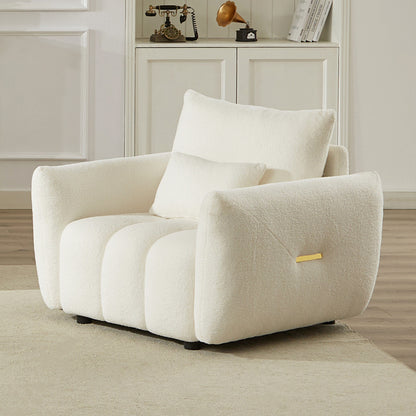 Canapé 3 places en tissu de 82 pouces avec coussins de dossier moelleux, cadre en bois massif et coussins en mousse confortables