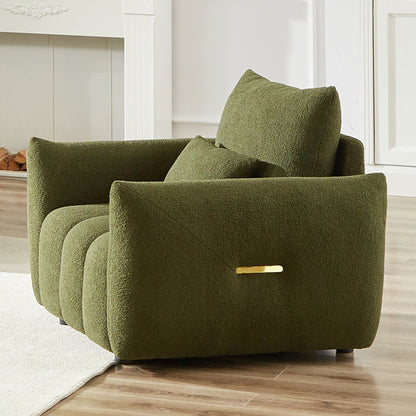 Canapé 3 places en tissu de 82 pouces avec coussins de dossier moelleux, cadre en bois massif et coussins en mousse confortables