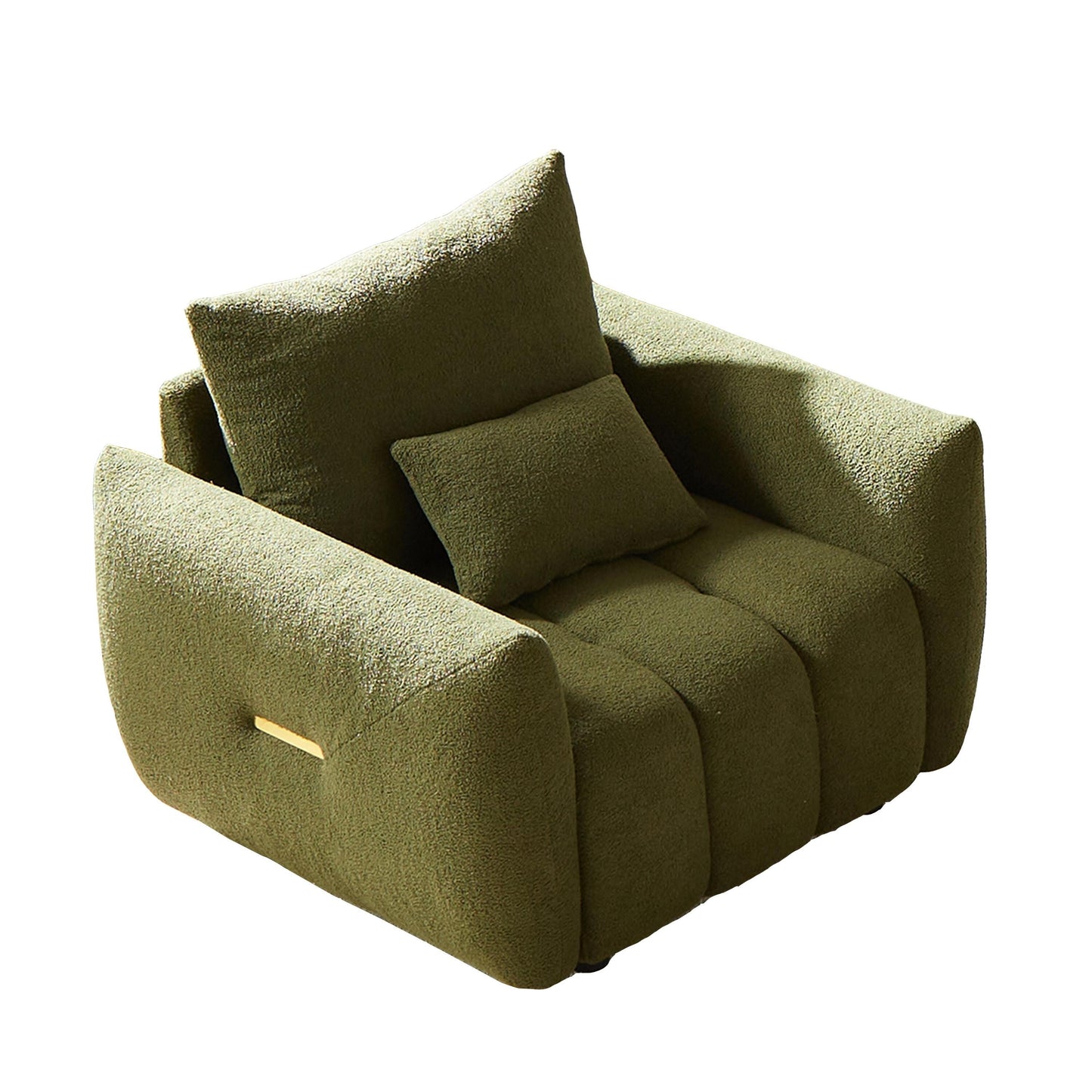 Canapé 3 places en tissu de 82 pouces avec coussins de dossier moelleux, cadre en bois massif et coussins en mousse confortables
