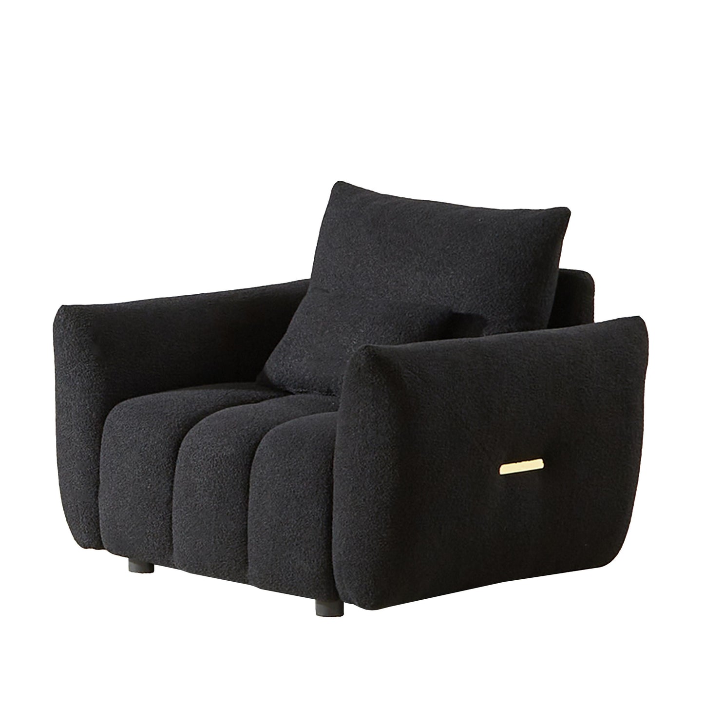 Canapé 3 places en tissu de 82 pouces avec coussins de dossier moelleux, cadre en bois massif et coussins en mousse confortables