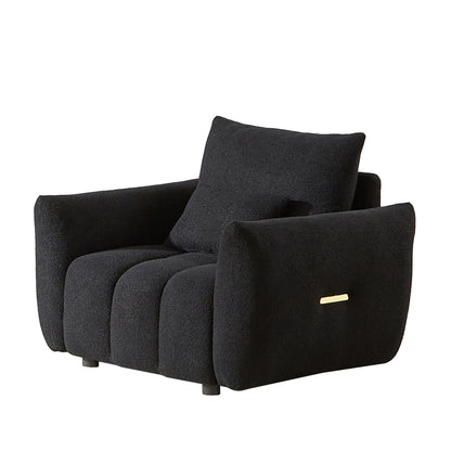 Canapé 3 places en tissu de 82 pouces avec coussins de dossier moelleux, cadre en bois massif et coussins en mousse confortables