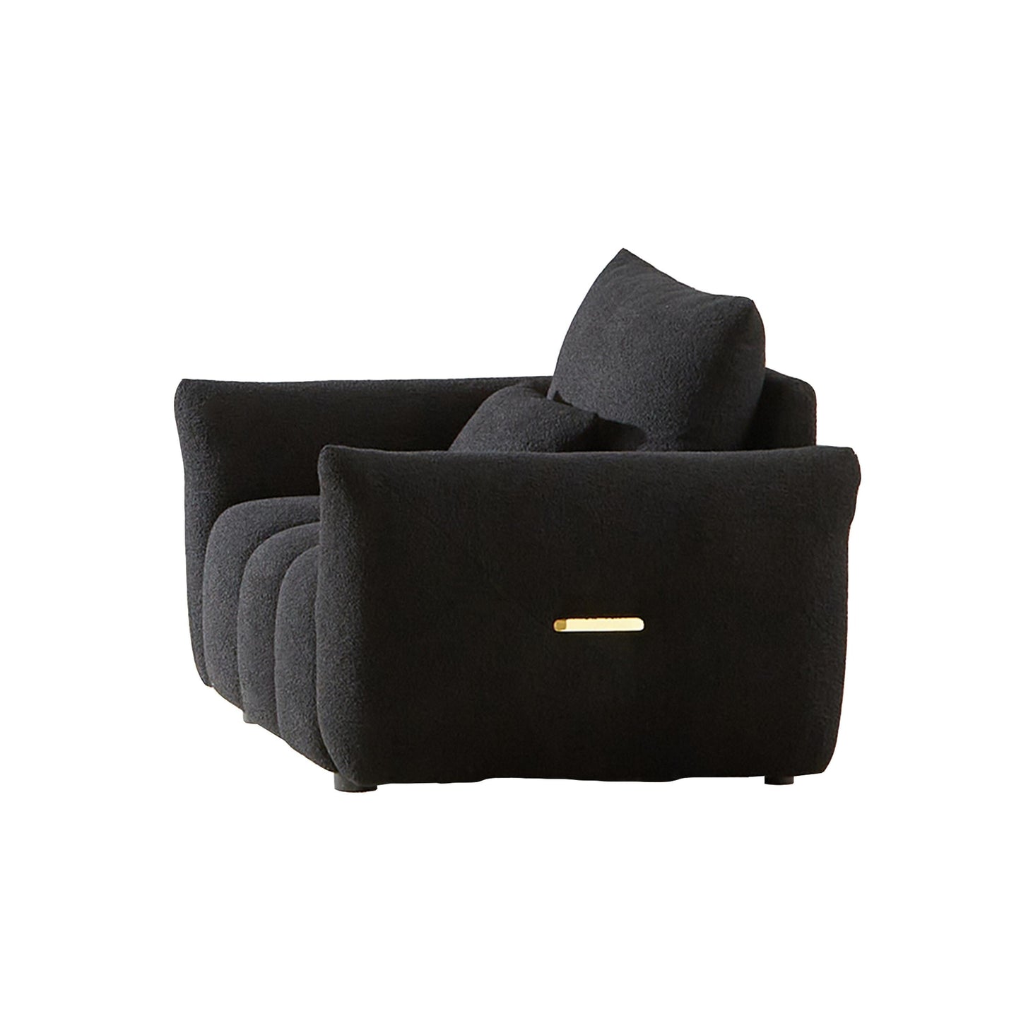 Canapé 3 places en tissu de 82 pouces avec coussins de dossier moelleux, cadre en bois massif et coussins en mousse confortables