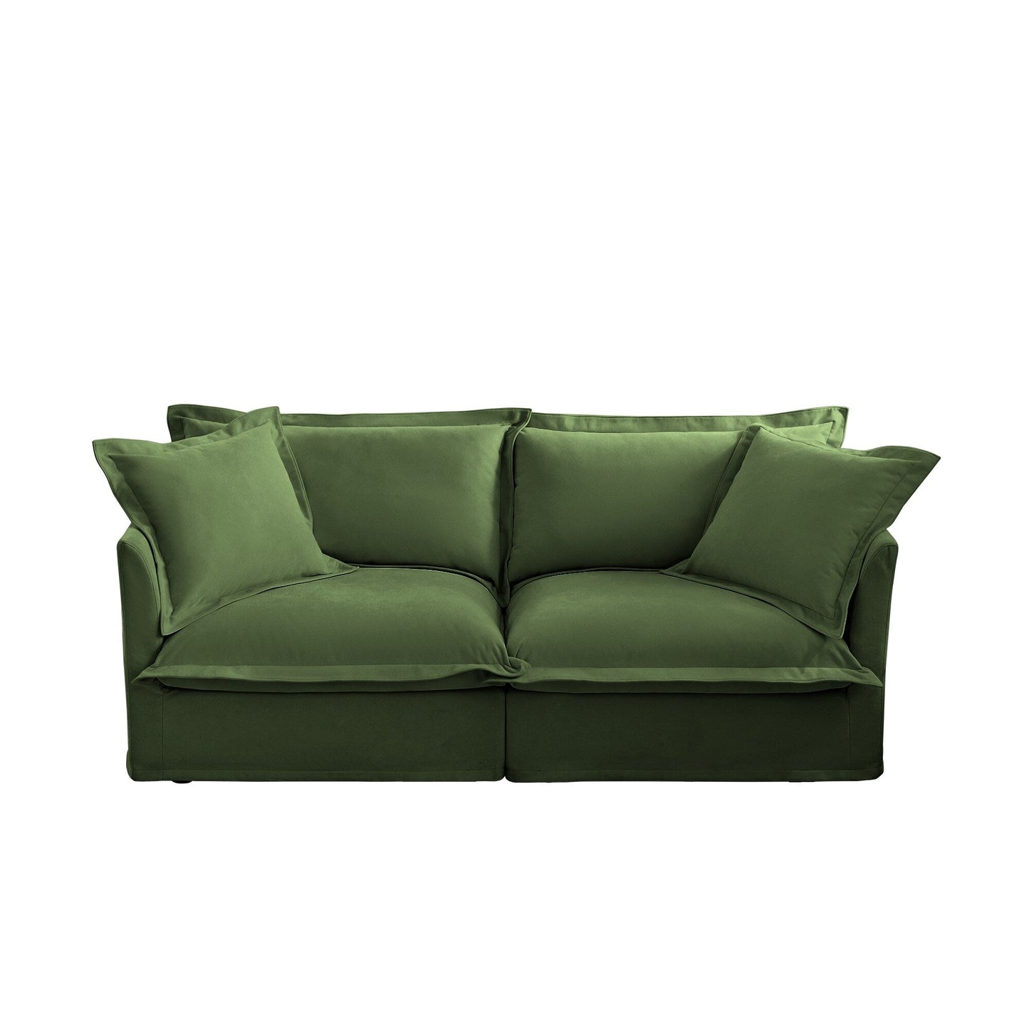 Canapé modulaire 3 places en chenille 83,4 po avec housses amovibles et lavables, capacité de 136 kg