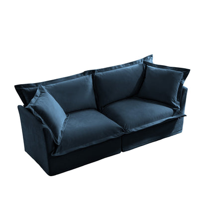 Canapé modulaire 3 places en chenille 83,4 po avec housses amovibles et lavables, capacité de 136 kg