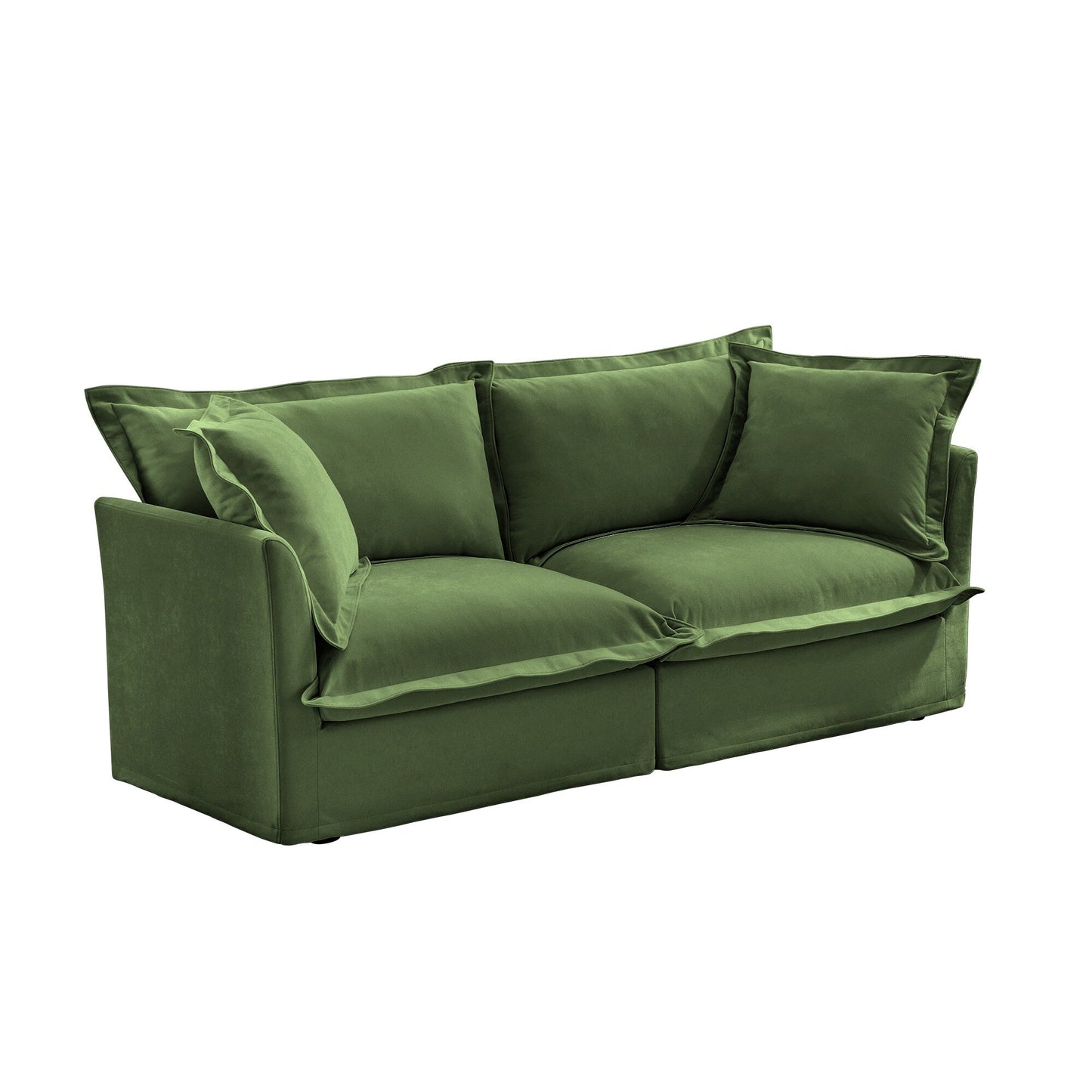 Canapé modulaire 3 places en chenille 83,4 po avec housses amovibles et lavables, capacité de 136 kg